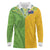 Cook Islands Language Week Long Sleeve Polo Shirt Tatau Pattern and Rarotongan Alphabet - Polynesian Pride