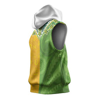 Cook Islands Language Week Sleeveless Hoodie Tatau Pattern and Rarotongan Alphabet - Polynesian Pride