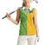 Cook Islands Language Week Women Sleeveless Polo Shirt Tatau Pattern and Rarotongan Alphabet - Polynesian Pride