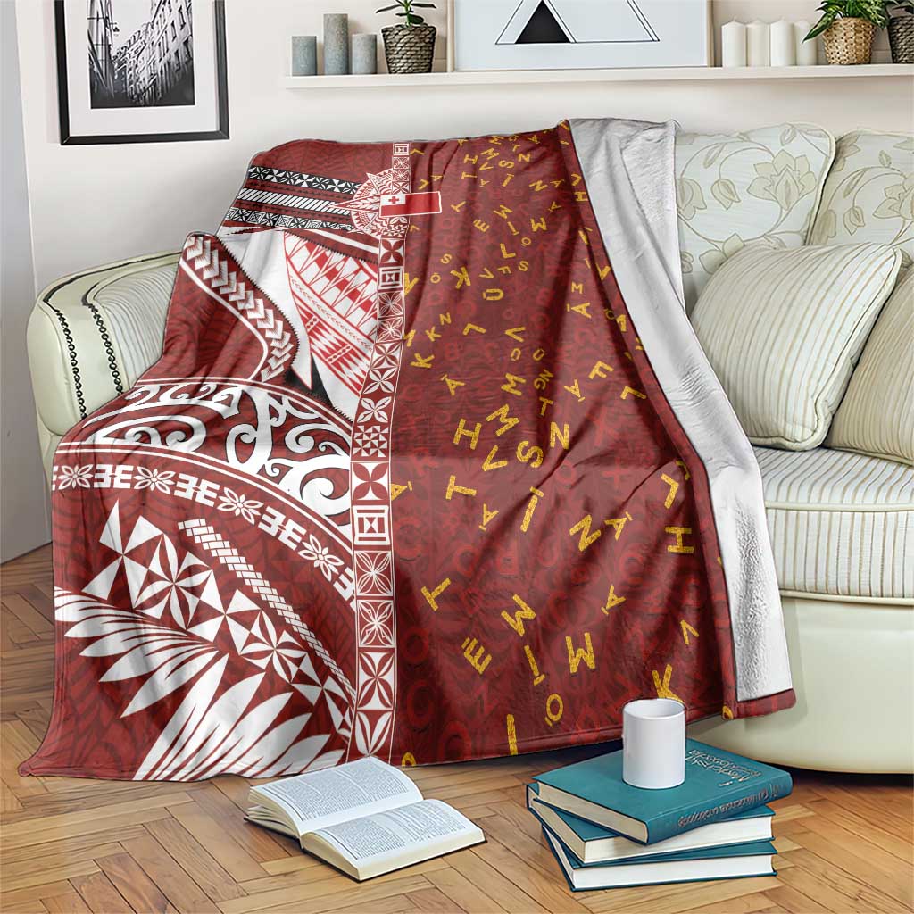 Tonga Language Week Blanket Ngatu Pattern and Tongan Alphabet - Polynesian Pride