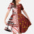 Tonga Language Week Family Matching Off The Shoulder Long Sleeve Dress and Hawaiian Shirt Ngatu Pattern and Tongan Alphabet - Polynesian Pride
