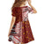 Tonga Language Week Family Matching Off The Shoulder Long Sleeve Dress and Hawaiian Shirt Ngatu Pattern and Tongan Alphabet - Polynesian Pride