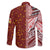 Tonga Language Week Family Matching Off The Shoulder Long Sleeve Dress and Hawaiian Shirt Ngatu Pattern and Tongan Alphabet - Polynesian Pride
