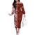 Tonga Language Week Family Matching Off The Shoulder Long Sleeve Dress and Hawaiian Shirt Ngatu Pattern and Tongan Alphabet - Polynesian Pride