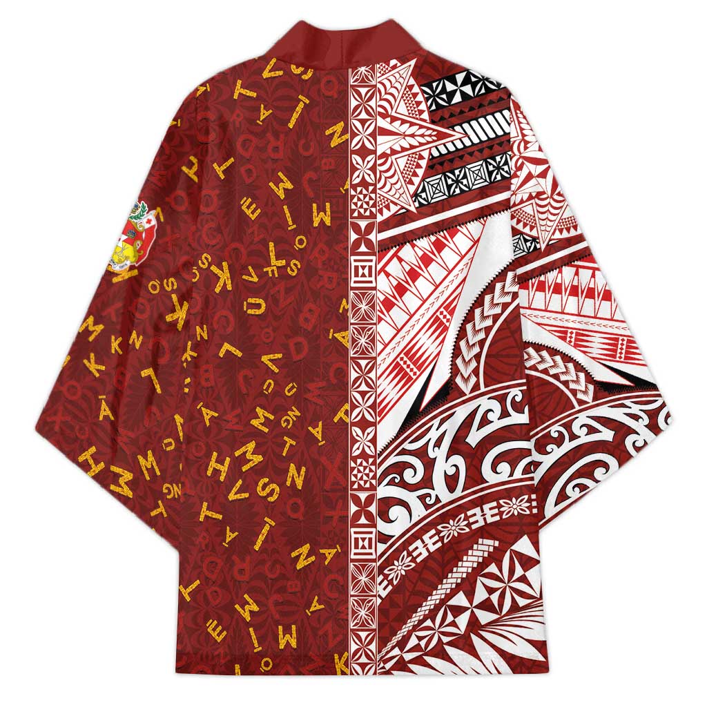 Tonga Language Week Kimono Ngatu Pattern and Tongan Alphabet LT03 - Polynesian Pride