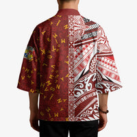 Tonga Language Week Kimono Ngatu Pattern and Tongan Alphabet LT03 - Polynesian Pride
