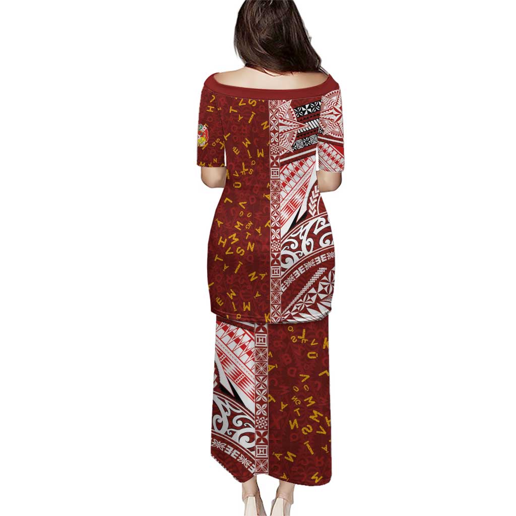 Tonga Language Week Puletasi Ngatu Pattern and Tongan Alphabet - Polynesian Pride