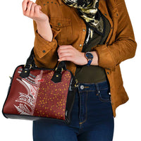 Tonga Language Week Shoulder Handbag Ngatu Pattern and Tongan Alphabet - Polynesian Pride