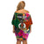 Personalised Penama Day Off Shoulder Short Dress Proud To Be A Ni-Van Beauty Pacific Flower LT03 - Polynesian Pride