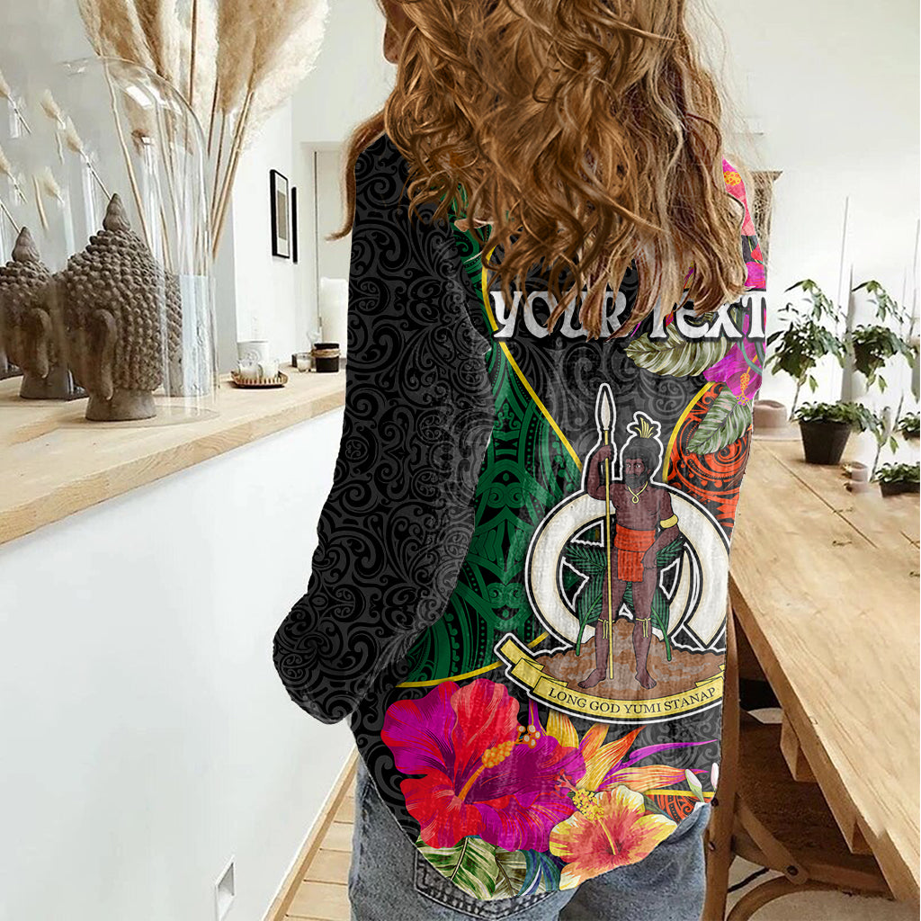 Personalised Penama Day Women Casual Shirt Proud To Be A Ni-Van Beauty Pacific Flower LT03 - Polynesian Pride