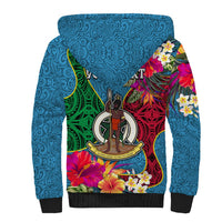 Personalised Sanma Day Sherpa Hoodie Proud To Be A Ni-Van Beauty Pacific Flower LT03 - Polynesian Pride