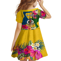 Personalised Malampa Day Family Matching Off Shoulder Maxi Dress and Hawaiian Shirt Proud To Be A Ni-Van Beauty Pacific Flower LT03 - Polynesian Pride