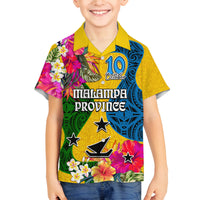 Personalised Malampa Day Family Matching Off Shoulder Short Dress and Hawaiian Shirt Proud To Be A Ni-Van Beauty Pacific Flower LT03 - Polynesian Pride