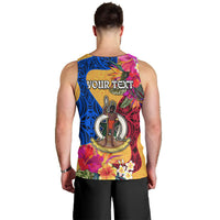Personalised Torba Day Men Tank Top Proud To Be A Ni-Van Beauty Pacific Flower LT03 - Polynesian Pride