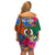 Tafea Day Off Shoulder Short Dress Proud To Be A Ni-Van Beauty Pacific Flower LT03 - Polynesian Pride
