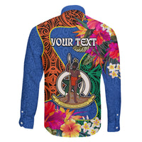 Personalised Tafea Day Family Matching Off Shoulder Short Dress and Hawaiian Shirt Proud To Be A Ni-Van Beauty Pacific Flower LT03 - Polynesian Pride