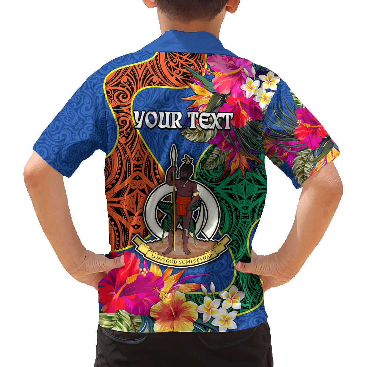 Personalised Tafea Day Kid Hawaiian Shirt Proud To Be A Ni-Van Beauty Pacific Flower LT03 - Polynesian Pride