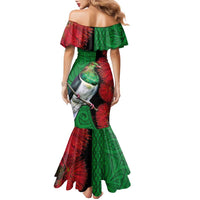 New Zealand Kereru And Pohutukawa Family Matching Mermaid Dress and Hawaiian Shirt Maori Tribal Tattoo LT03 - Polynesian Pride