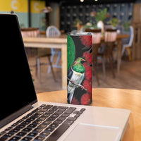 New Zealand Kereru And Pohutukawa Skinny Tumbler Maori Tribal Tattoo LT03 - Polynesian Pride
