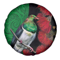 New Zealand Kereru And Pohutukawa Spare Tire Cover Maori Tribal Tattoo LT03 - Polynesian Pride