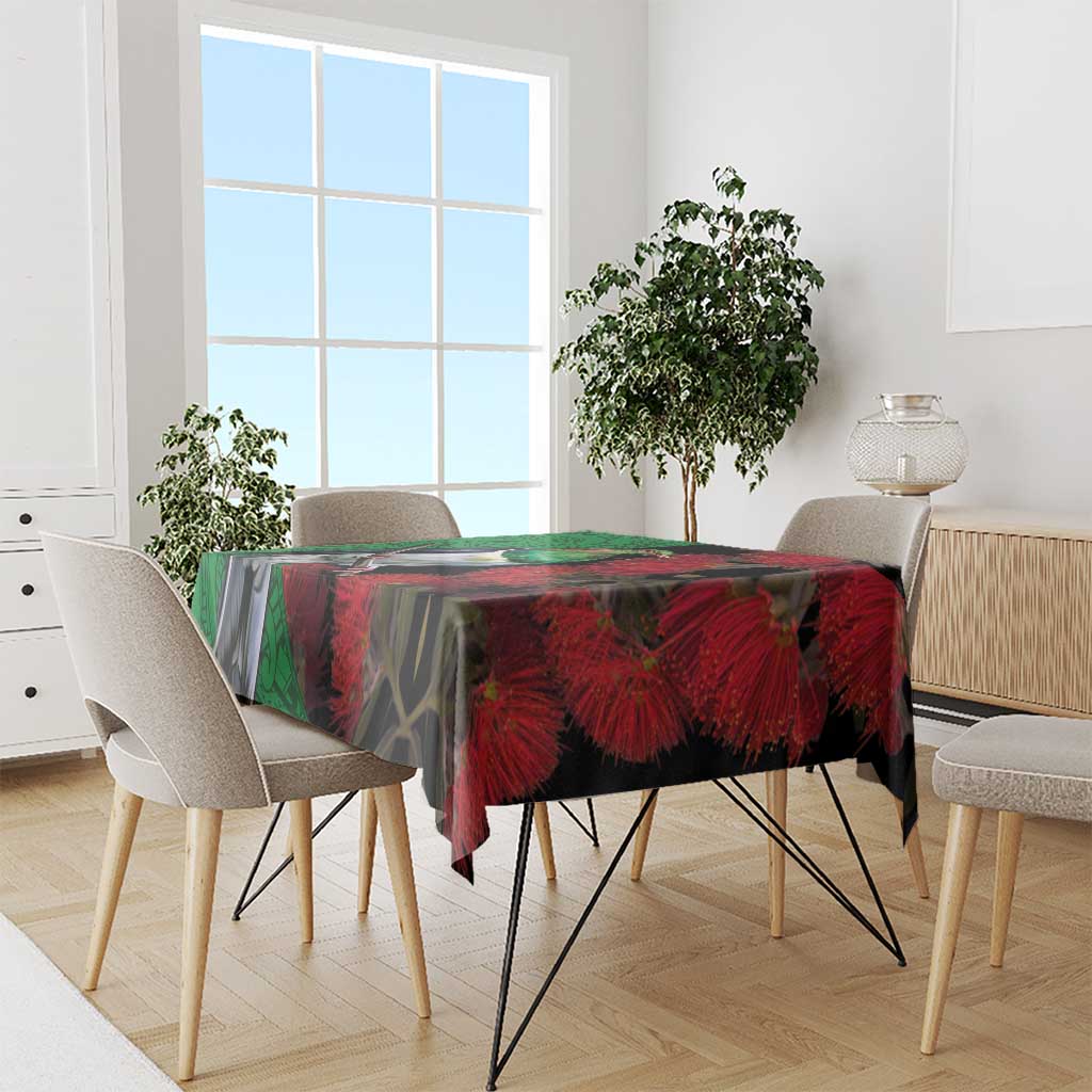 New Zealand Kereru And Pohutukawa Tablecloth Maori Tribal Tattoo