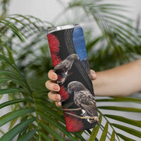 New Zealand Kea And Pohutukawa Skinny Tumbler With The Mountain Landscape LT03 - Polynesian Pride