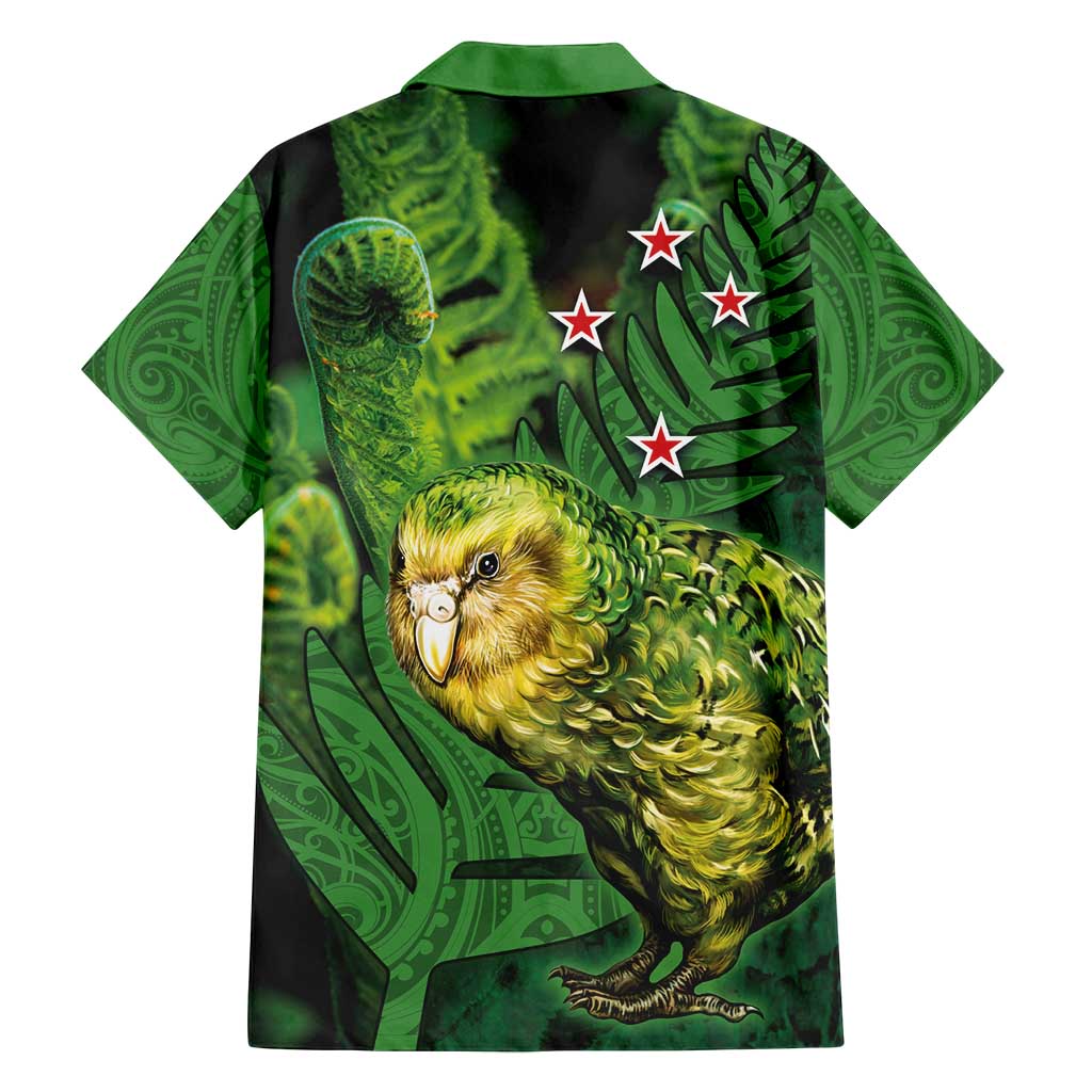 New Zealand Kkp Family Matching Long Sleeve Bodycon Dress and Hawaiian Shirt Silver Fern with Close up of Green Fern Leaves and Maori Tattoo LT03 - Polynesian Pride