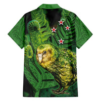 New Zealand Kkp Family Matching Off Shoulder Maxi Dress and Hawaiian Shirt Silver Fern with Close up of Green Fern Leaves and Maori Tattoo LT03 - Polynesian Pride