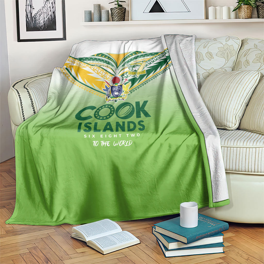 Cook Islands Rugby Blanket Six Eight Two to The World - Tatau Tribal Motif LT03 Multicolor - Polynesian Pride