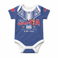 Samoa Rugby Custom Baby Onesie Six Eight Five to The World - Pacific Motif LT03 Multicolor - Polynesian Pride