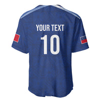 Samoa Rugby Custom Baseball Jersey Six Eight Five to The World - Pacific Motif LT03 - Polynesian Pride