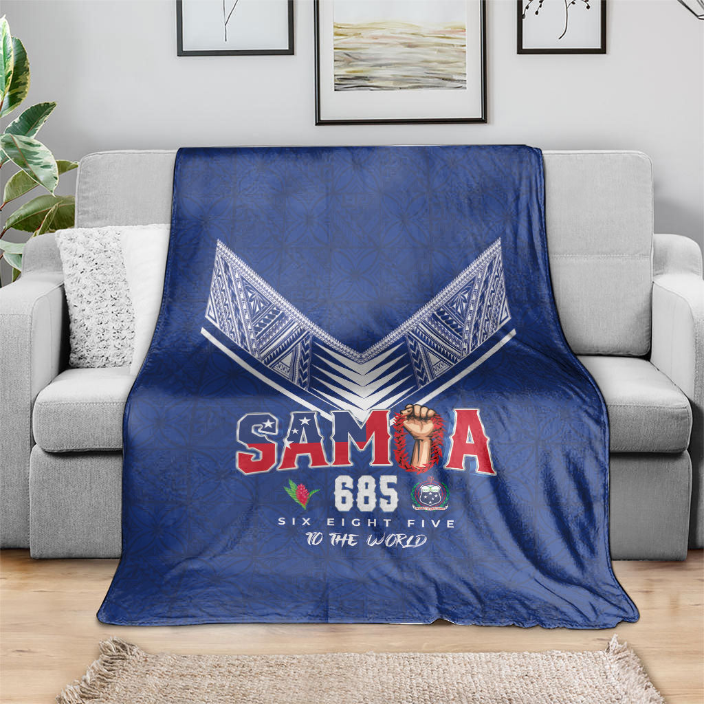 Samoa Rugby Blanket Six Eight Five to The World - Pacific Motif LT03 - Polynesian Pride