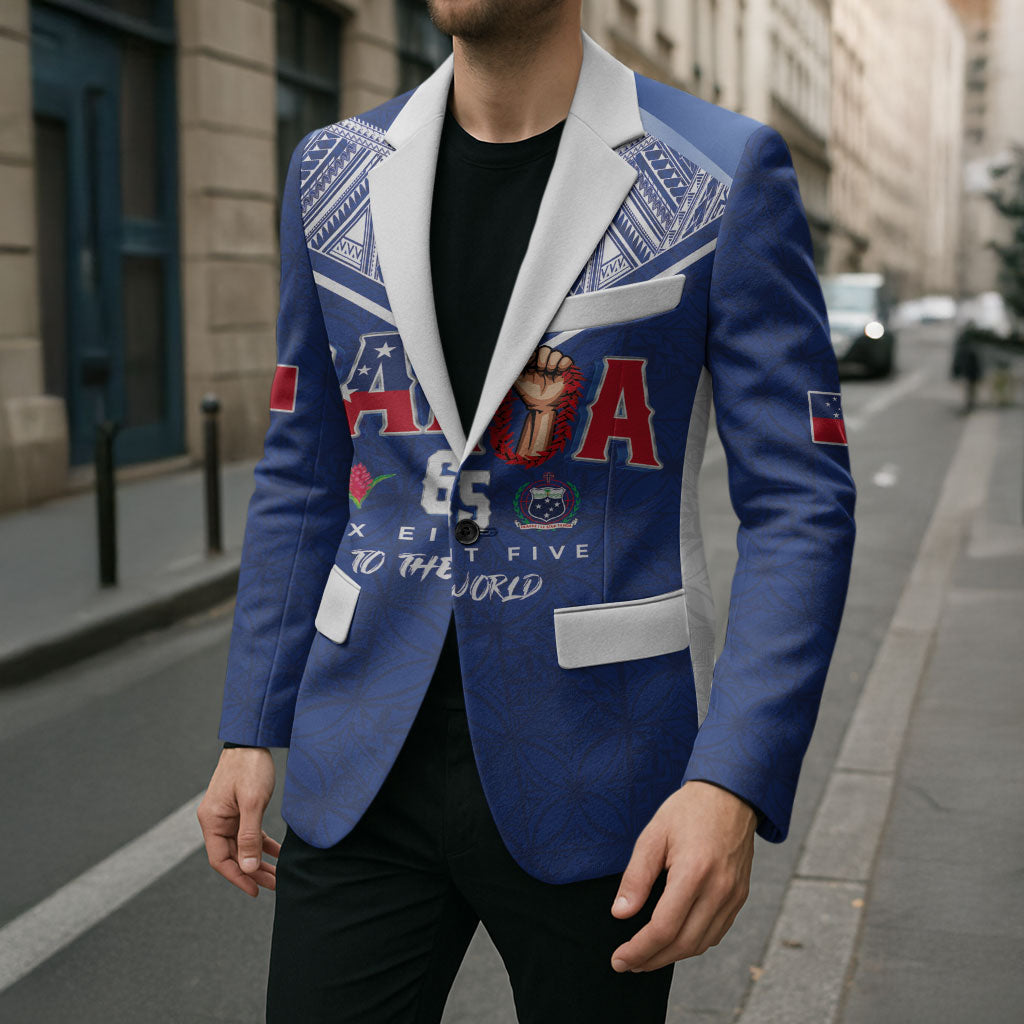 Samoa Rugby Custom Blazer Six Eight Five to The World - Pacific Motif LT03 - Polynesian Pride