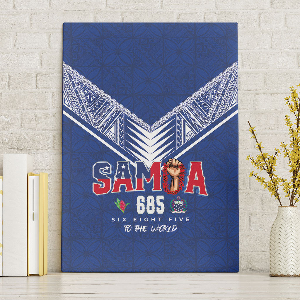 Samoa Rugby Canvas Wall Art Six Eight Five to The World - Pacific Motif LT03 Without Frame Multicolor - Polynesian Pride