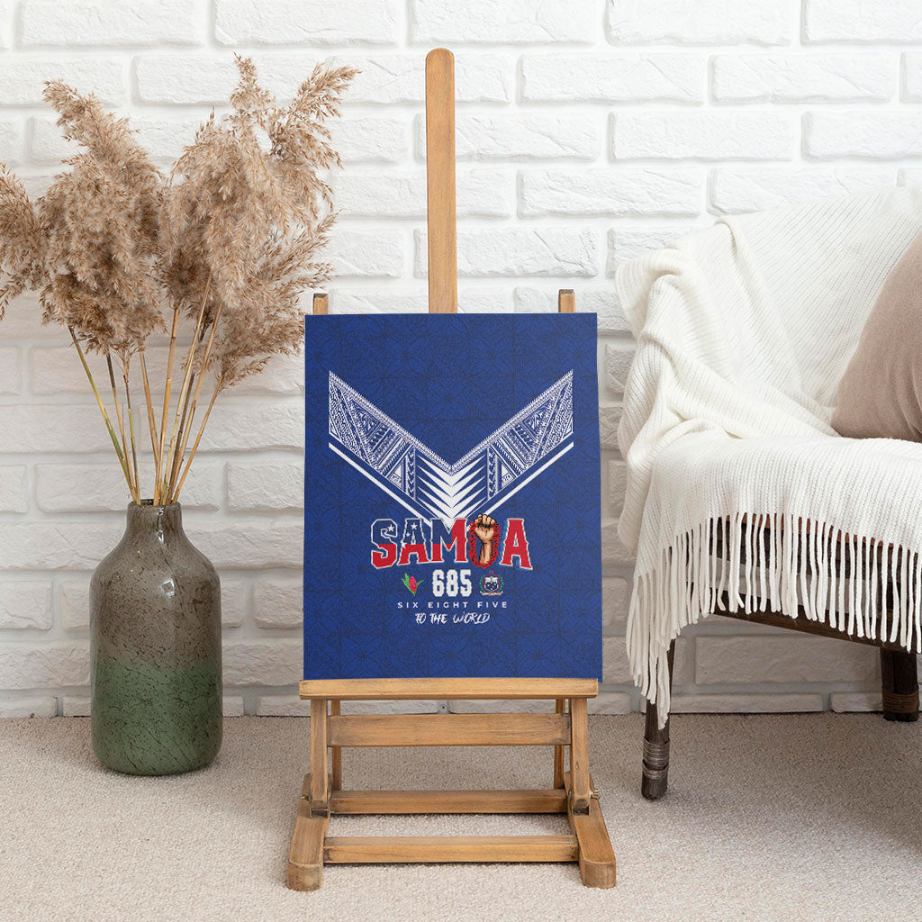 Samoa Rugby Canvas Wall Art Six Eight Five to The World - Pacific Motif LT03 - Polynesian Pride