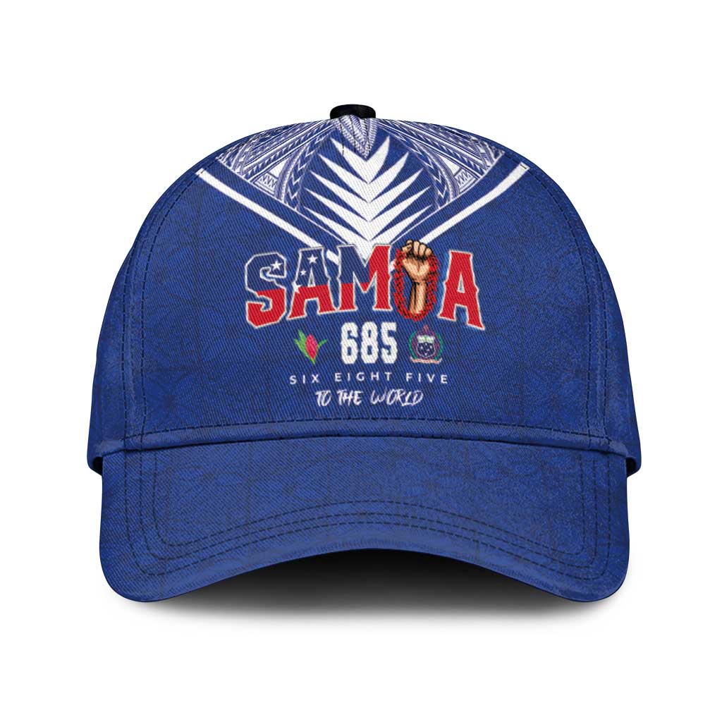Samoa Rugby Classic Cap Six Eight Five to The World - Pacific Motif LT03 Universal Fit Multicolor - Polynesian Pride
