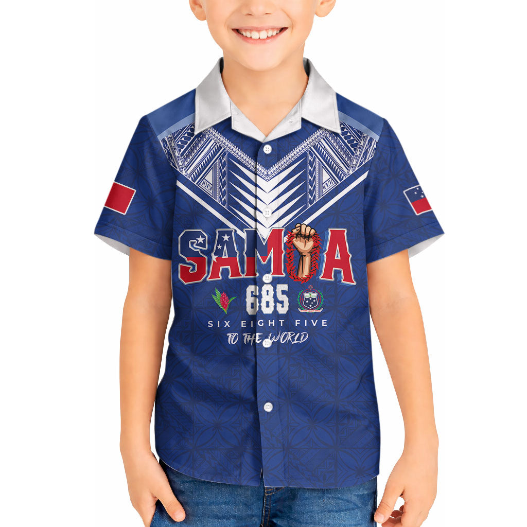 Samoa Rugby Custom Hawaiian Shirt Six Eight Five to The World - Pacific Motif LT03 - Polynesian Pride