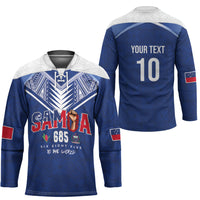 Samoa Rugby Custom Hockey Jersey Six Eight Five to The World - Pacific Motif LT03 - Polynesian Pride