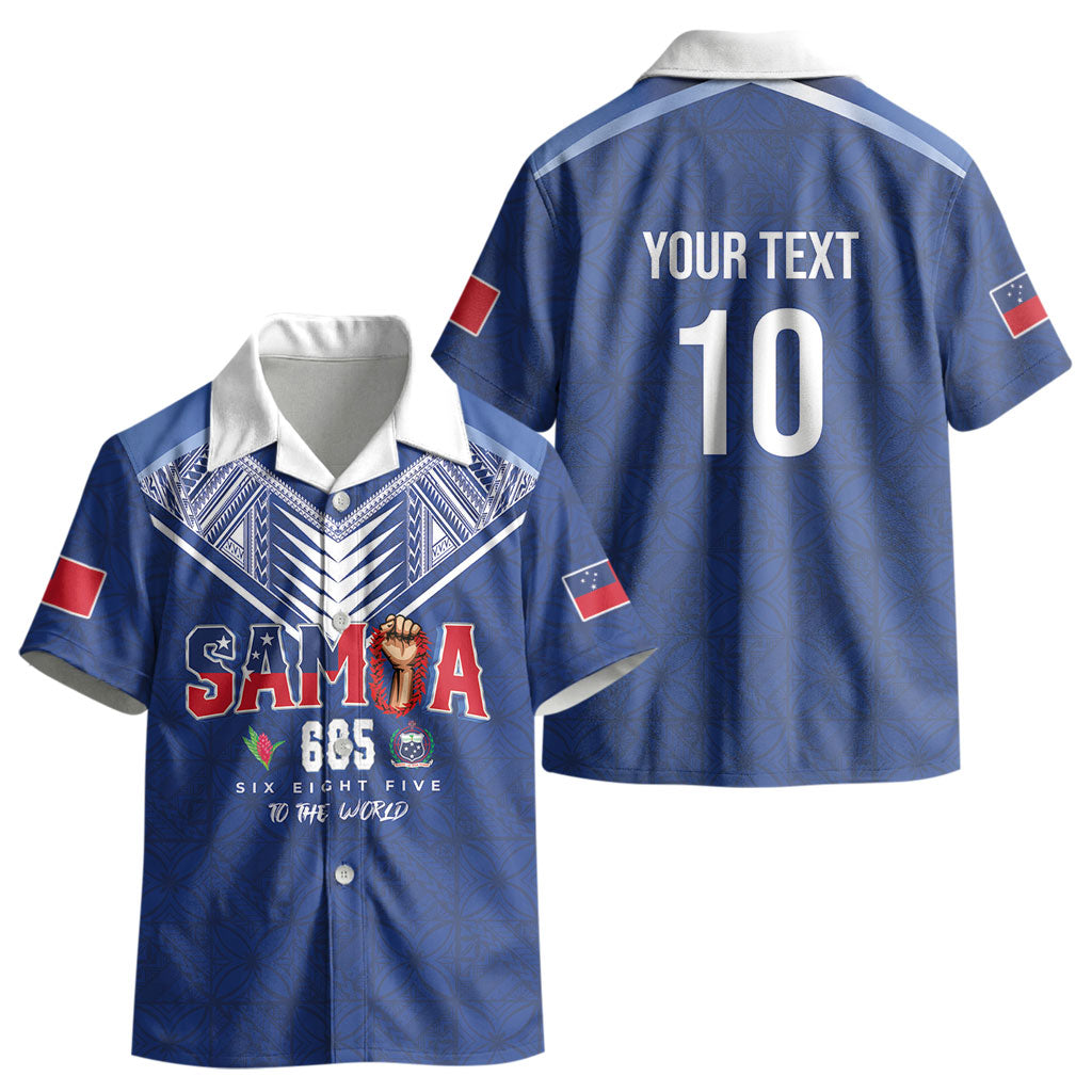 Samoa Rugby Custom Kid Hawaiian Shirt Six Eight Five to The World - Pacific Motif LT03 - Polynesian Pride