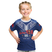 Samoa Rugby Custom Kid T Shirt Six Eight Five to The World - Pacific Motif LT03 Multicolor - Polynesian Pride
