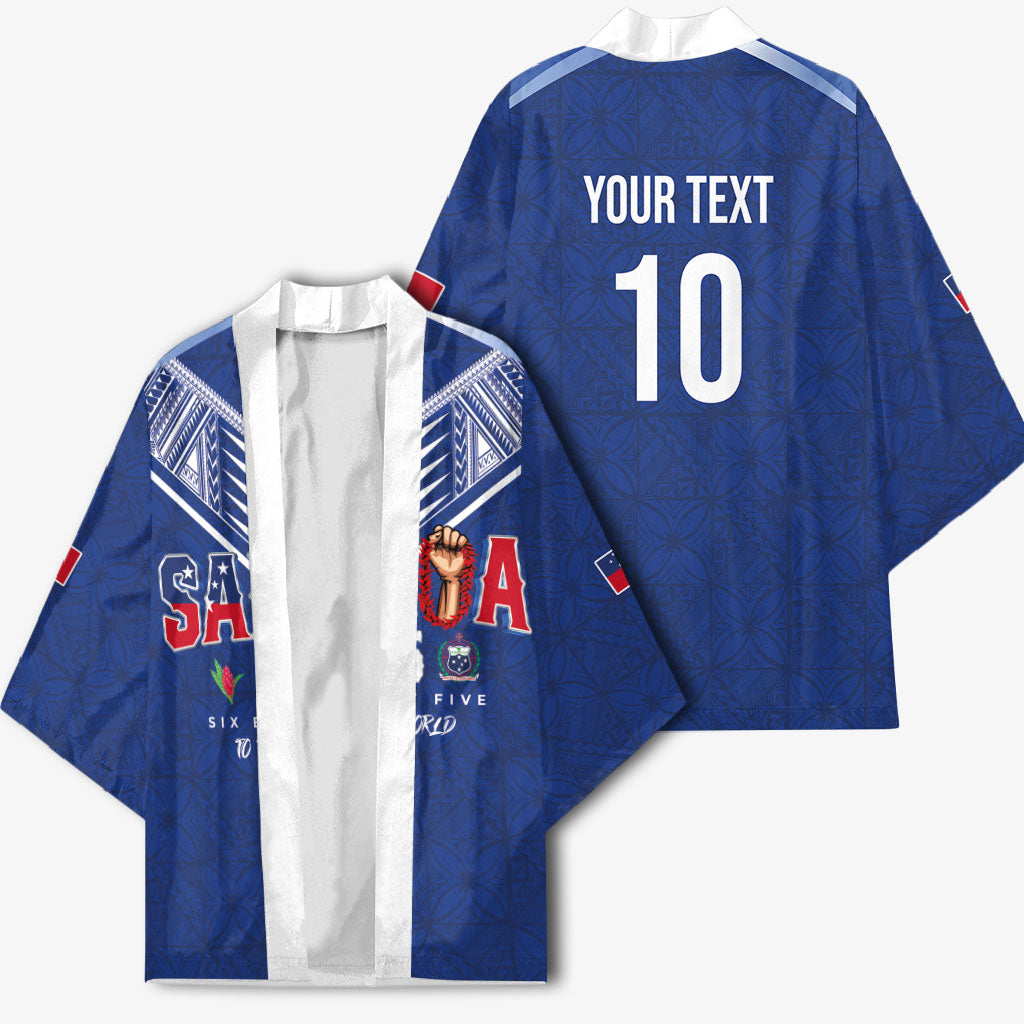 Samoa Rugby Custom Kimono Six Eight Five to The World - Pacific Motif LT03 - Polynesian Pride