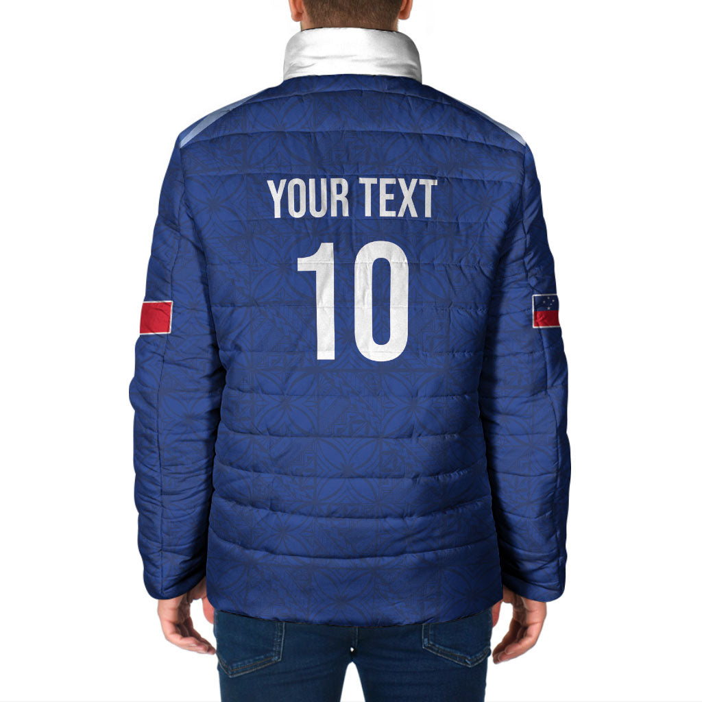 Samoa Rugby Custom Padded Jacket Six Eight Five to The World - Pacific Motif LT03 - Polynesian Pride