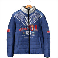 Samoa Rugby Custom Padded Jacket Six Eight Five to The World - Pacific Motif LT03 - Polynesian Pride