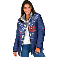 Samoa Rugby Custom Padded Jacket Six Eight Five to The World - Pacific Motif LT03 Women Multicolor - Polynesian Pride