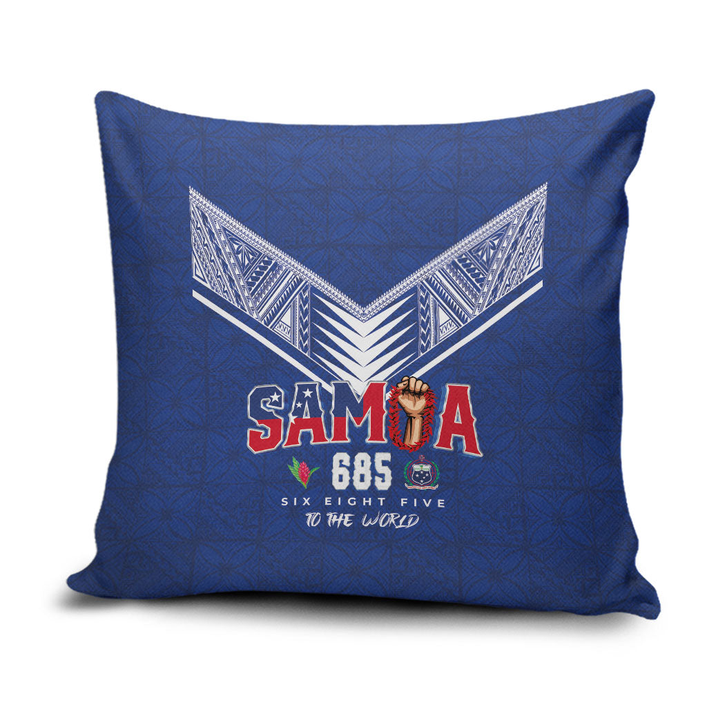 Samoa Rugby Pillow Cover Six Eight Five to The World - Pacific Motif LT03 Multicolor - Polynesian Pride