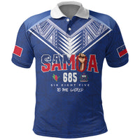 Samoa Rugby Custom Polo Shirt Six Eight Five to The World - Pacific Motif LT03 Multicolor - Polynesian Pride