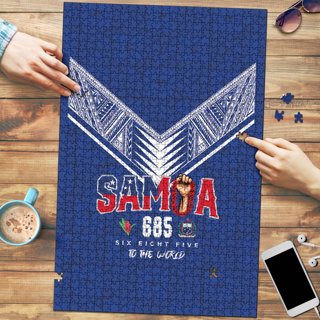 Samoa Rugby Puzzle Six Eight Five to The World - Pacific Motif LT03 Multicolor - Polynesian Pride