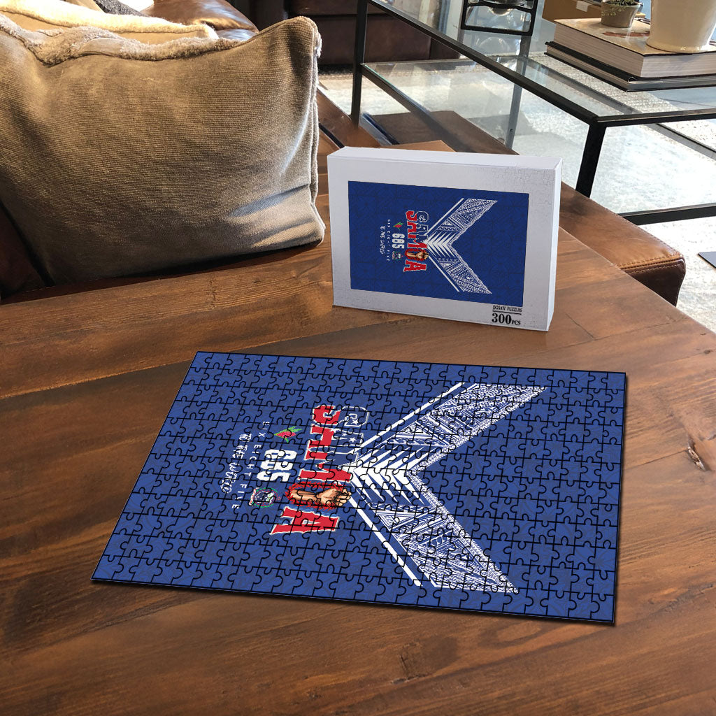 Samoa Rugby Puzzle Six Eight Five to The World - Pacific Motif LT03 - Polynesian Pride