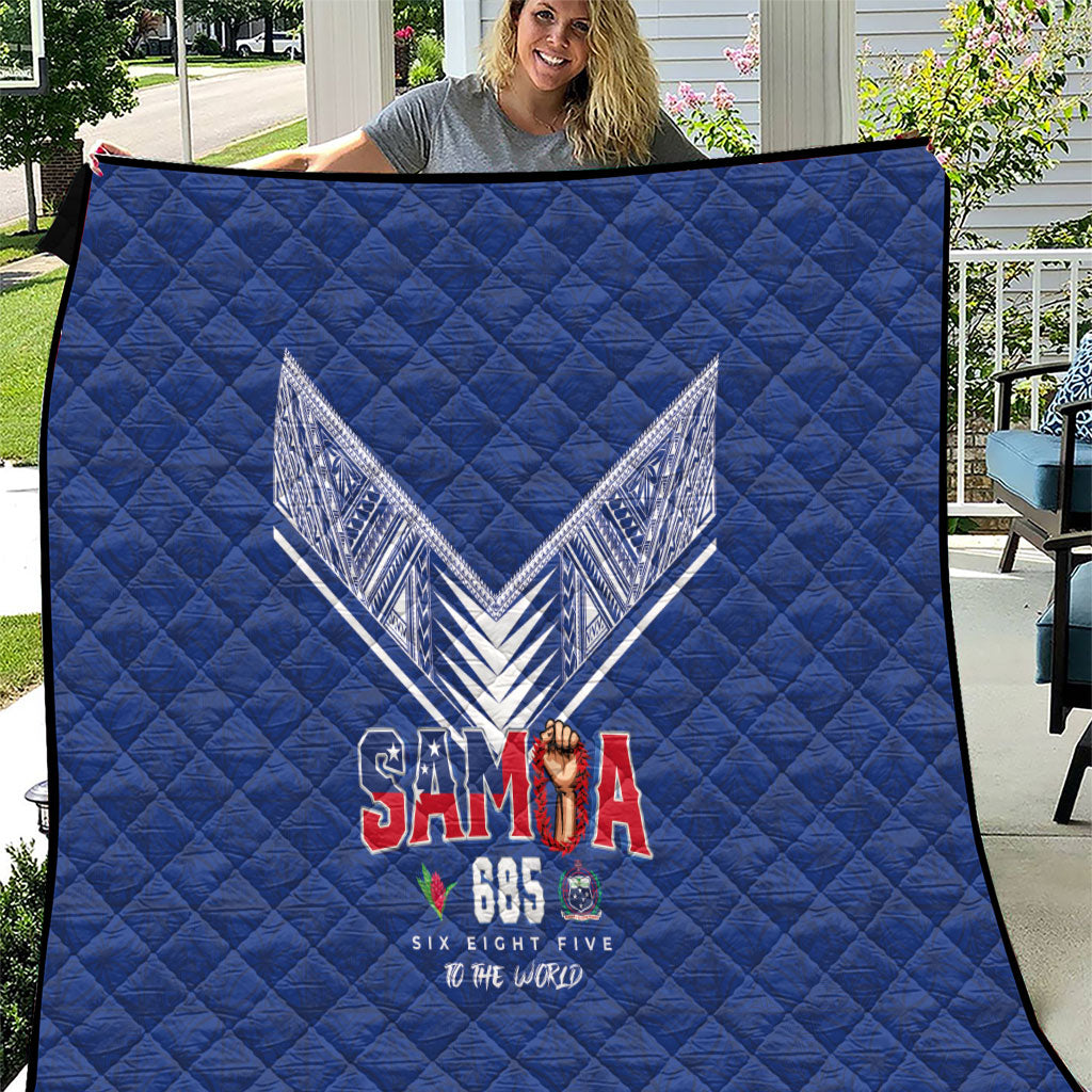 Samoa Rugby Quilt Six Eight Five to The World - Pacific Motif