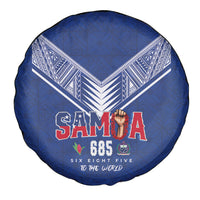 Samoa Rugby Spare Tire Cover Six Eight Five to The World - Pacific Motif LT03 - Polynesian Pride